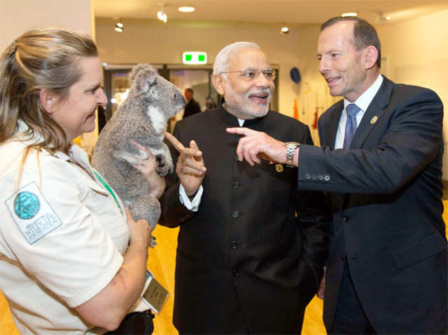 PM Modi with a koala