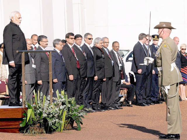 PM Modi's ceremonial reception in Canberra