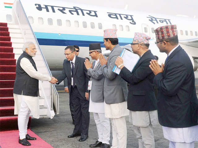 PM Modi arrives in Kathmandu