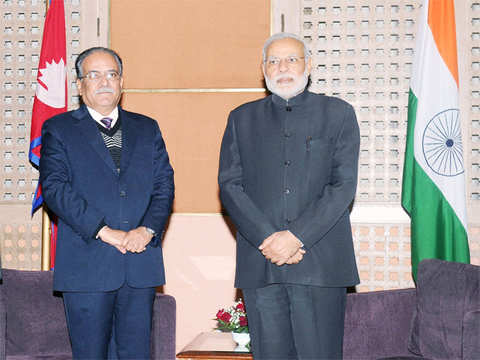 PM Modi with Prachanda in Nepal