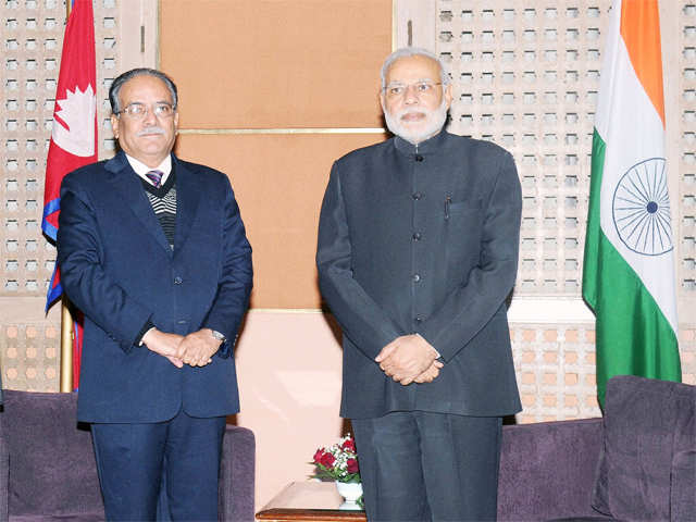 PM Modi with Prachanda in Nepal