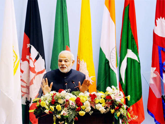 SAARC leaders at Retreat in Dhulikel - Prime Minister Narendra Modi in ...