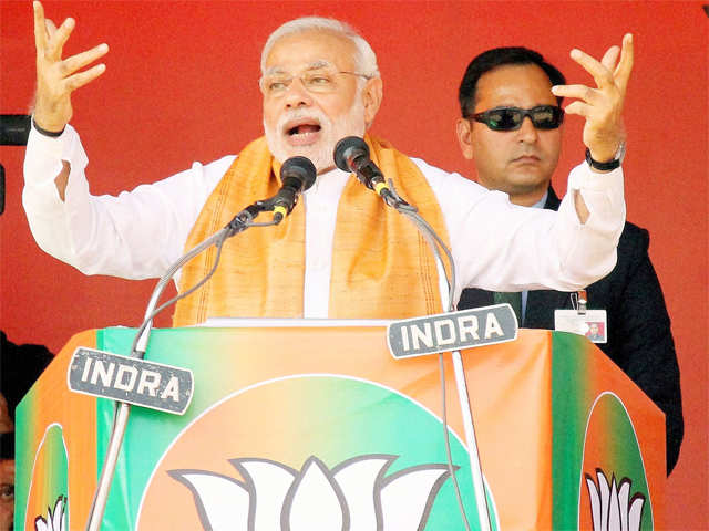 Prime Minister Narendra Modi at election rally