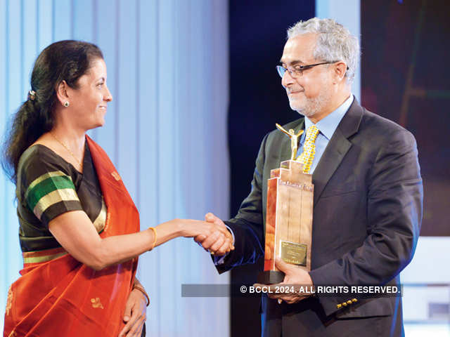 Bhaskar Pramanik accepts award on behalf of Satya Nadella