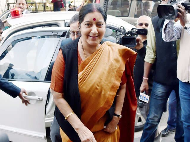 Sushma Swaraj during winter session of Parliament
