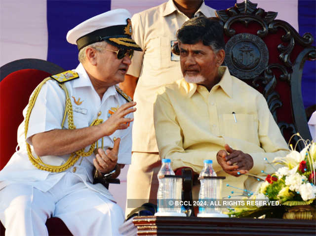 N Chandrababu Naidu attends the Navy Day celebrations