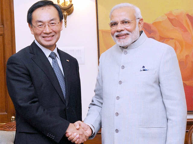 PM Modi with Global President, Panasonic Corporation, Kazuhiro Tsuga
