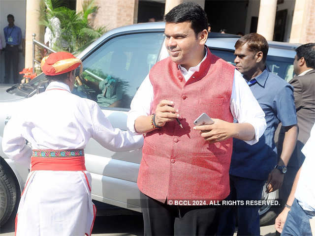 Devendra Fadnavis arrives at Vidhan Bhavan