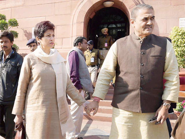 Praful Patel with Kumari Selja