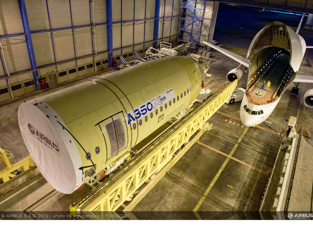 Ferries complete sections of Airbus aircraft