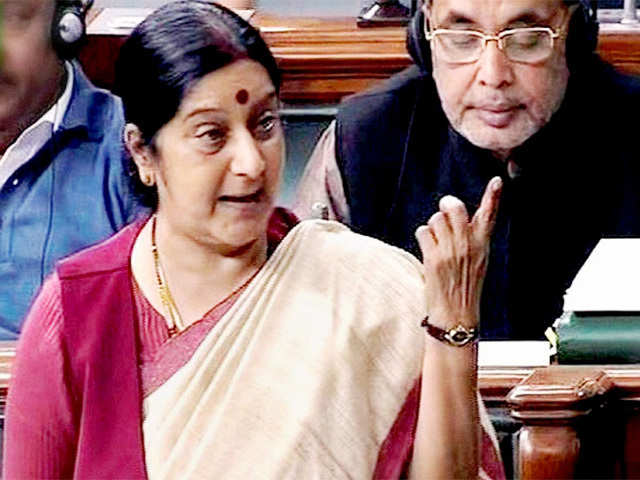 Sushma Swaraj in Lok Sabha