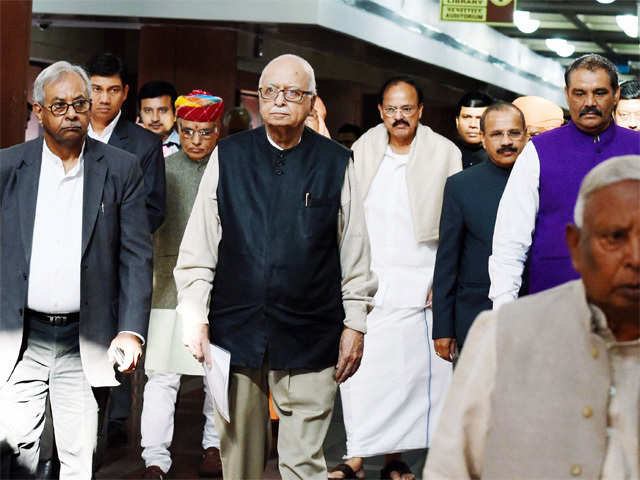 LK Advani after BJP Parliamentary Board meeting