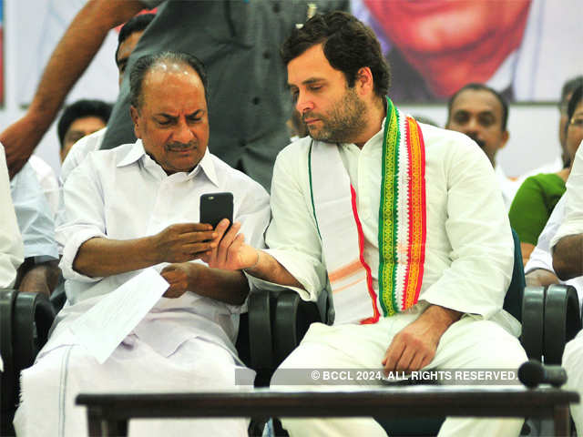 Rahul Gandhi with A K Antony