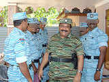 Velupillai Prabhakaran with members of his new air wing
