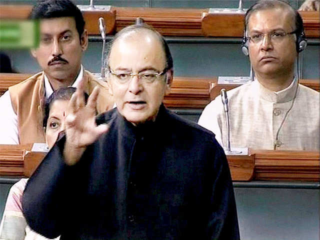 Arun Jaitley speaks in the Lok Sabha