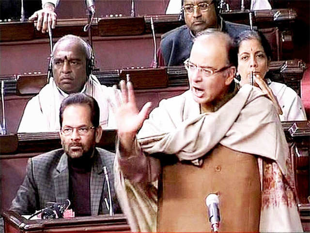 Arun Jaitley speaks in the Rajya Sabha