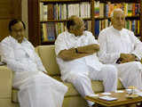 Leaders attend a meeting of Cong led alliance parties