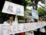 Anti-Myanmar government protesters