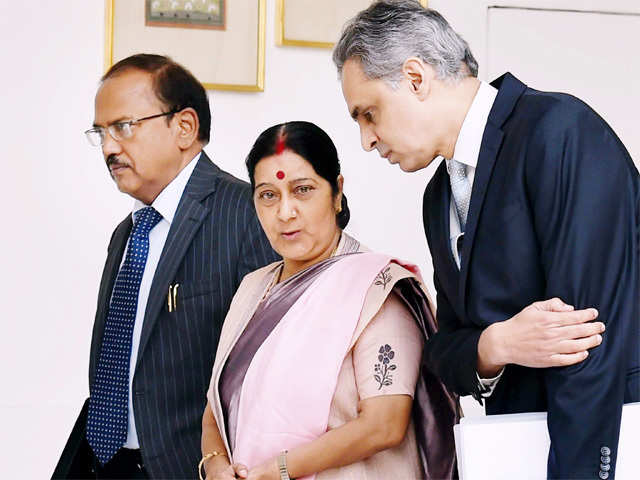 Sushma Swaraj at Hyderabad House