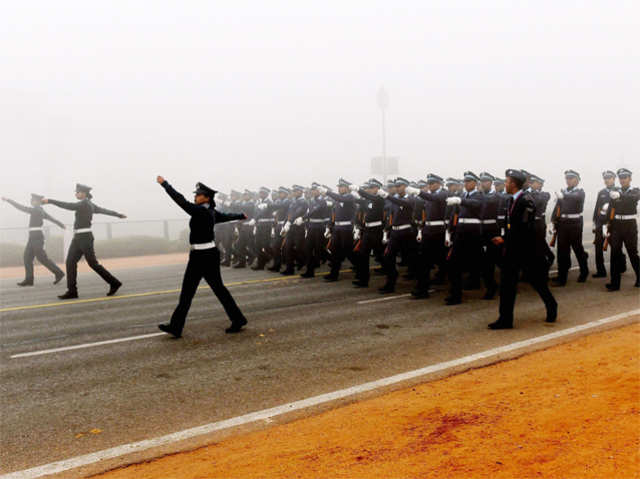 Republic Day parade rehearsal in New Delhi