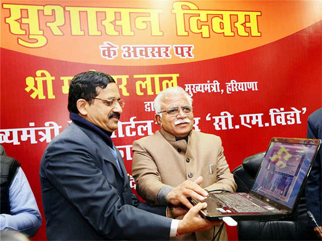 Manohar Lal Khattar inaugurates the CM Web Portal