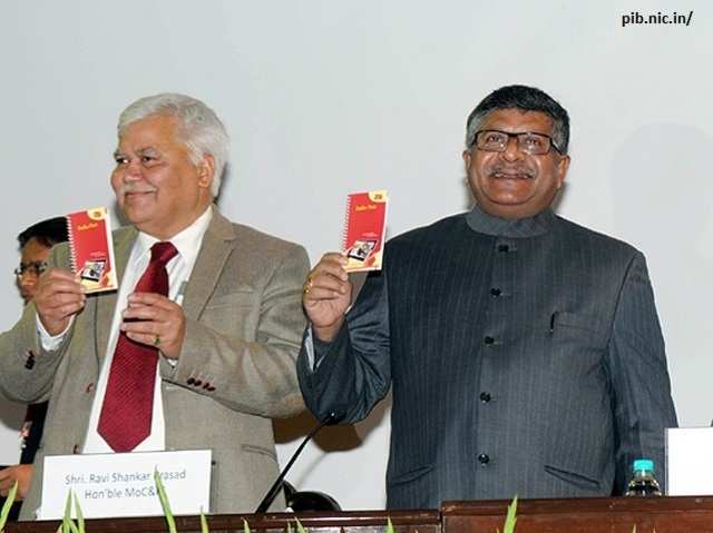 ‘India post pocket book’ released by Ravi Shankar Prasad