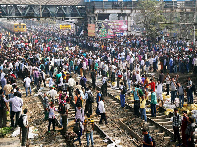 Angry protesters squatted on tracks