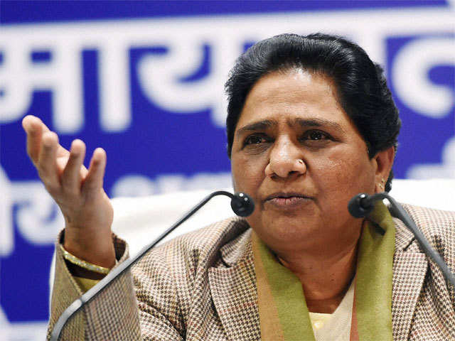 Mayawati addresses press