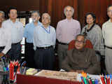 With senior officials at Finance Ministry