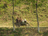 North Korean soldiers seen from Chinese border