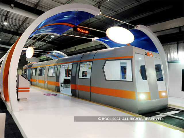 Metro Rail model at Global Trade Show