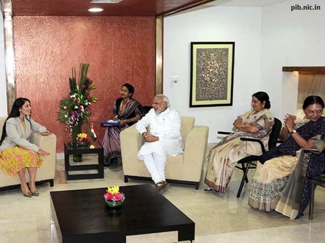 PM Modi meets Priti Patel, James Bevan
