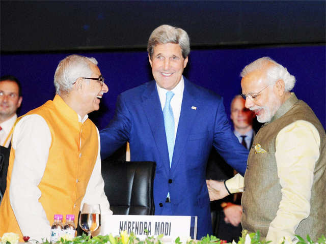 PM Narendra Modi with John Kerry
