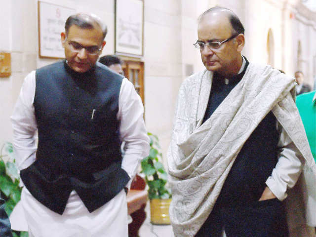 Arun Jaitley with Jayant Sinha