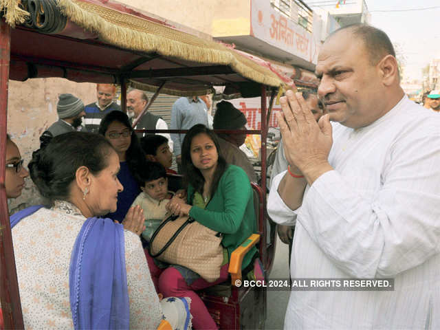 Congress leader Mukesh Sharma at Mohan Garden