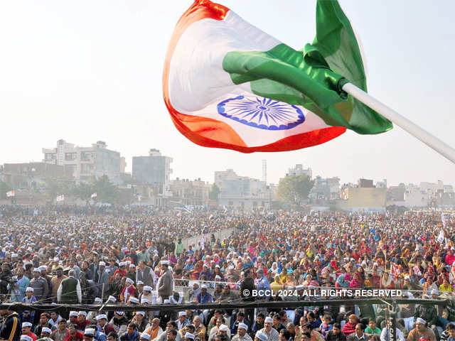 Kejriwal addresses a rally