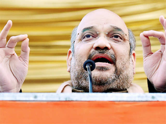 Amit Shah at a rally