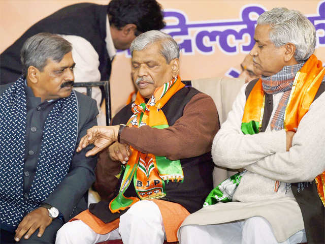 BJP national secretary Ram Lal with Delhi BJP President Satish Upadhyay