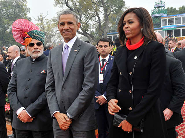 PM Modi with Barack & Michelle Obama