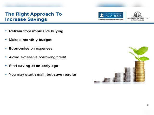 The right approach to increase savings