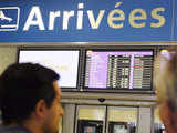 Arrivals screen showing Air France flight AF447 as 'delayed'