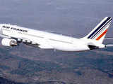 Air France Airbus A330 plane flying over Toulouse