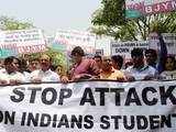 Protest against racial attack on students