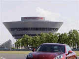 Panamera car on testing track at Porsche plant