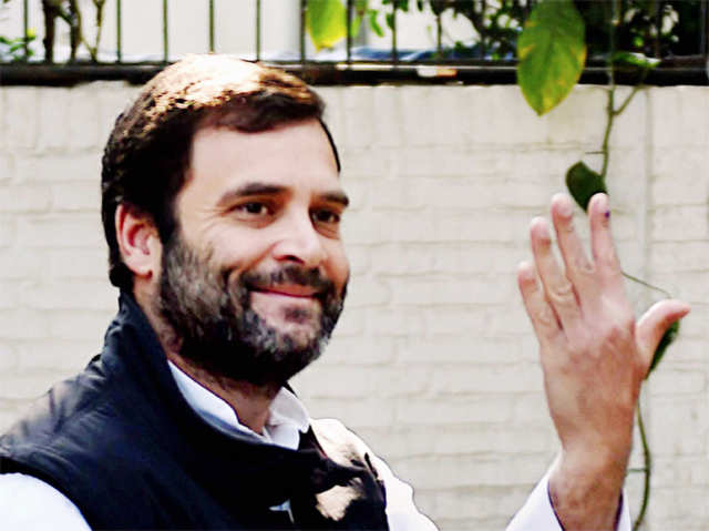 Rahul Gandhi castes his vote