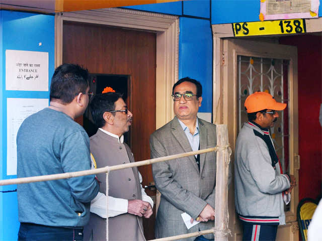 Ajay Maken waits in queue