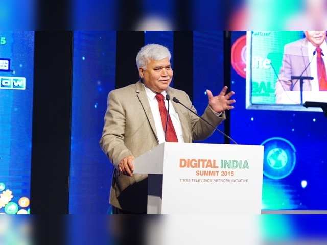 R. S. Sharma, Secretary, DeitY, Government Of India delivering the keynote address on Day 2 of the Digital India Summit 2015