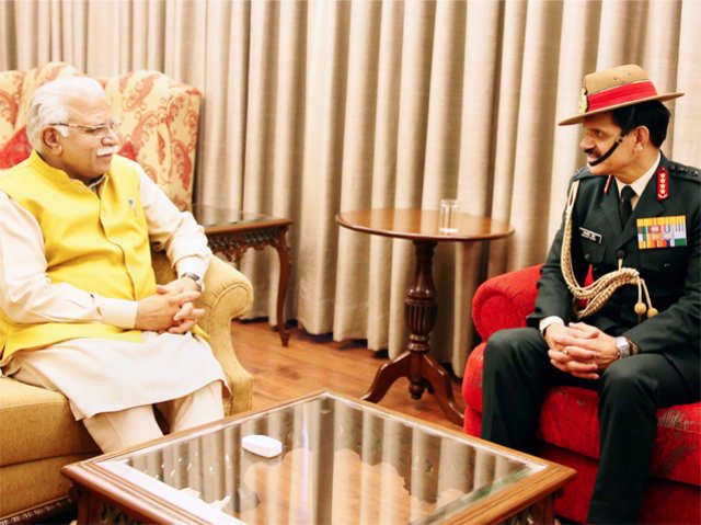 Army chief meets Haryana CM Khattar