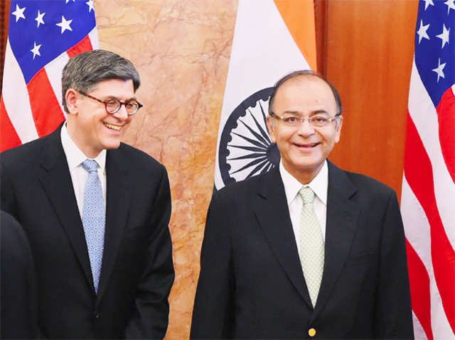 Arun Jaitley with US Treasury Secretary