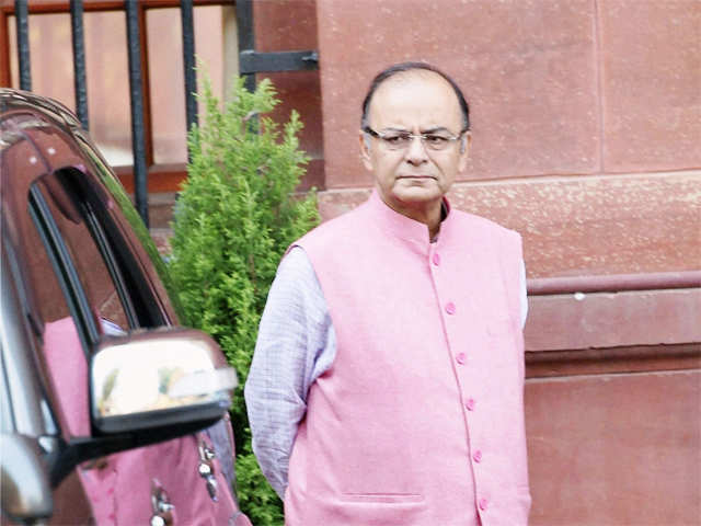 Arun Jaitley after a cabinet meeting